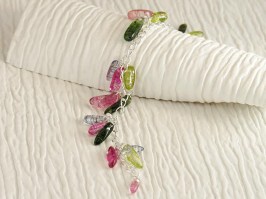 Multi Colour Crackled Quartz Bracelet