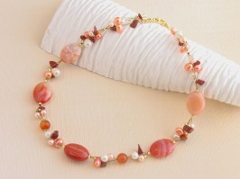 Orange Clusters Necklace
