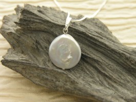Pearl Coin Necklace - Back