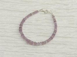 Pink Amethyst Rondelle Bracelet 