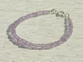 Pink Amethyst Rondelle Bracelet 