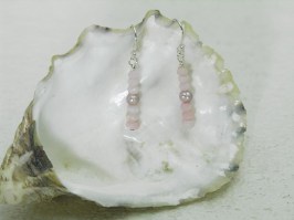 Pink Opal Pearl Earrings