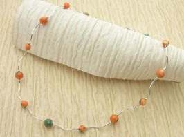 Orange Rainflower Ripple Necklace