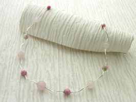 Pink Rainflower Ripple Necklace