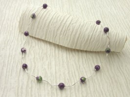 Purple Rainflower Ripple Necklace