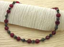 Raspberry Twist Necklace