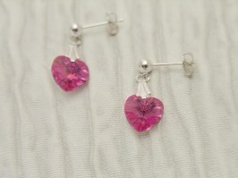 Rose Heart Earrings 