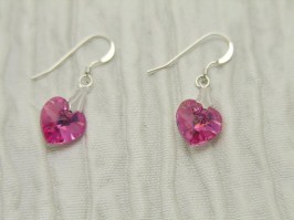 Rose Heart Earrings