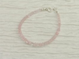 Rose Quartz Rondelle Bracelet