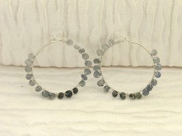 Sapphire Hoop Earrings