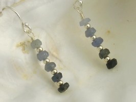 Shaded Blue Sapphire Earrings 