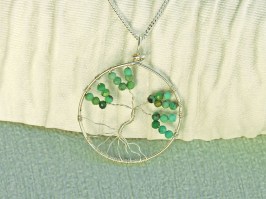 Tree Of Life Necklace Turquoise Silver