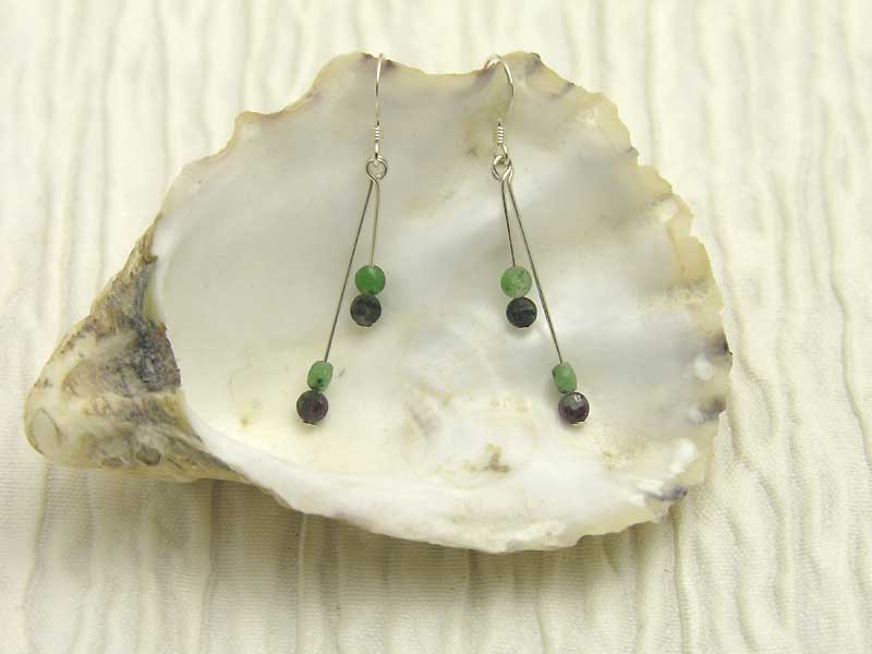 Ruby Zoisite Drop Earrings