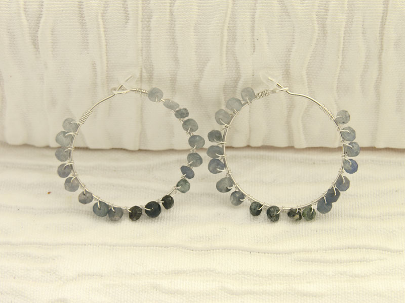 Sapphire Hoop Earrings